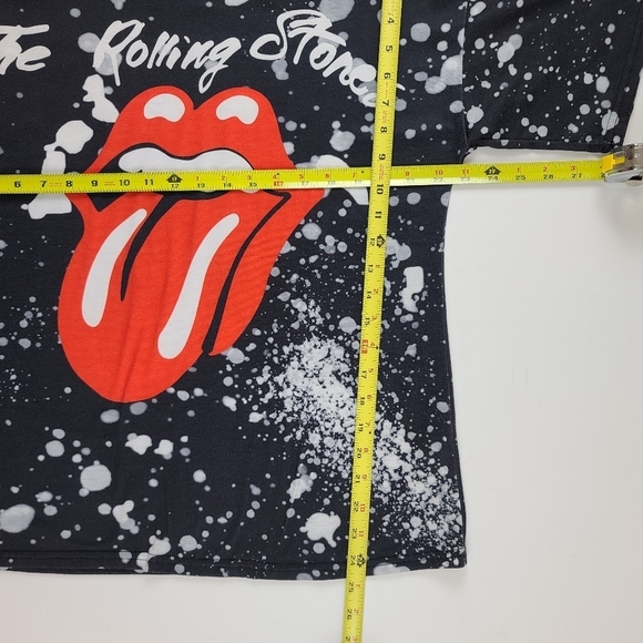 Rolling Stones Bleach Spattered Black T-Shirt Size Med - Picture 4 of 5